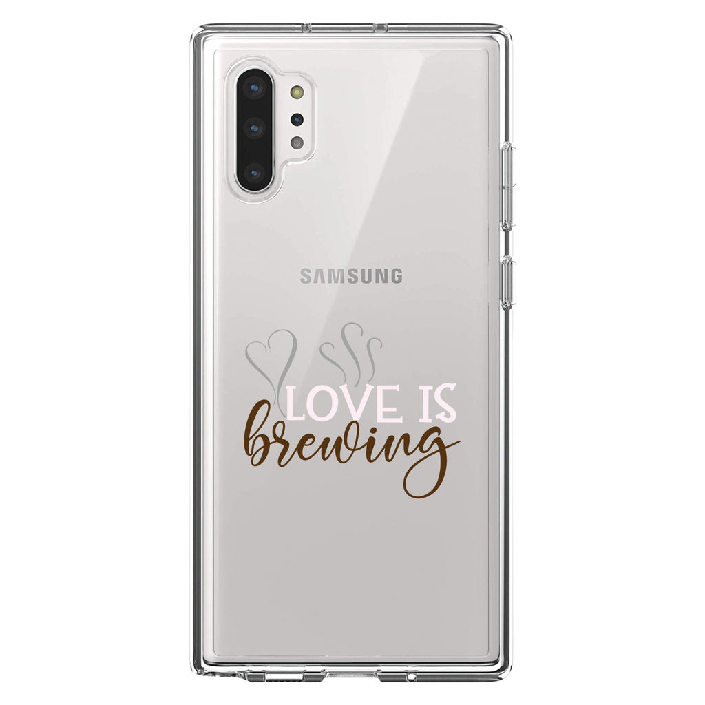Love is Brewing, Coffee Clear Shockproof iPhone Case, view 10