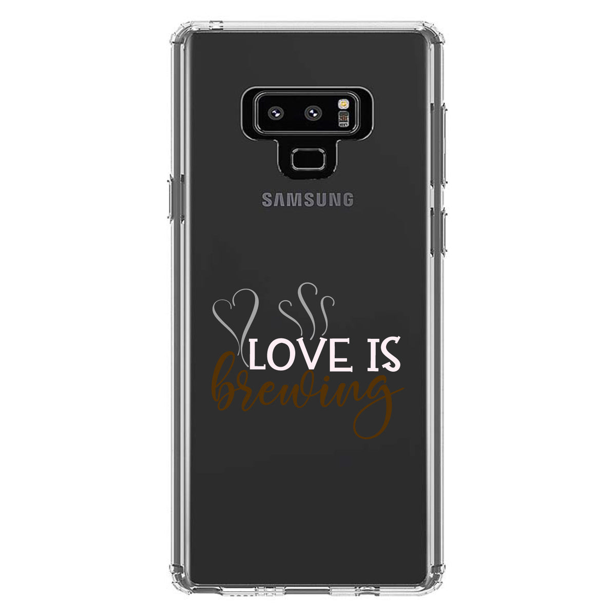 Love is Brewing, Coffee Clear Shockproof iPhone Case, view 11