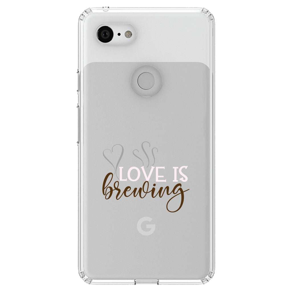 Love is Brewing, Coffee Clear Shockproof iPhone Case, view 22
