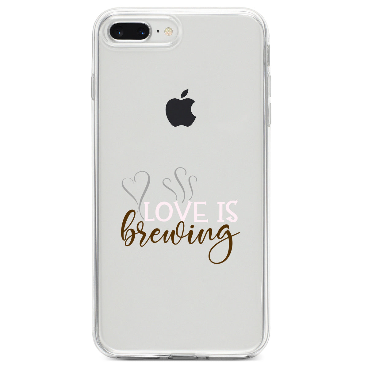 Love is Brewing, Coffee Clear Shockproof iPhone Case, view 6