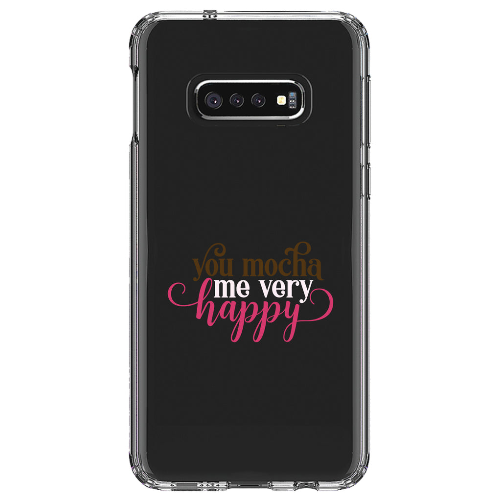 You Mocha Me Very Happy Clear Shockproof iPhone Case, view 18