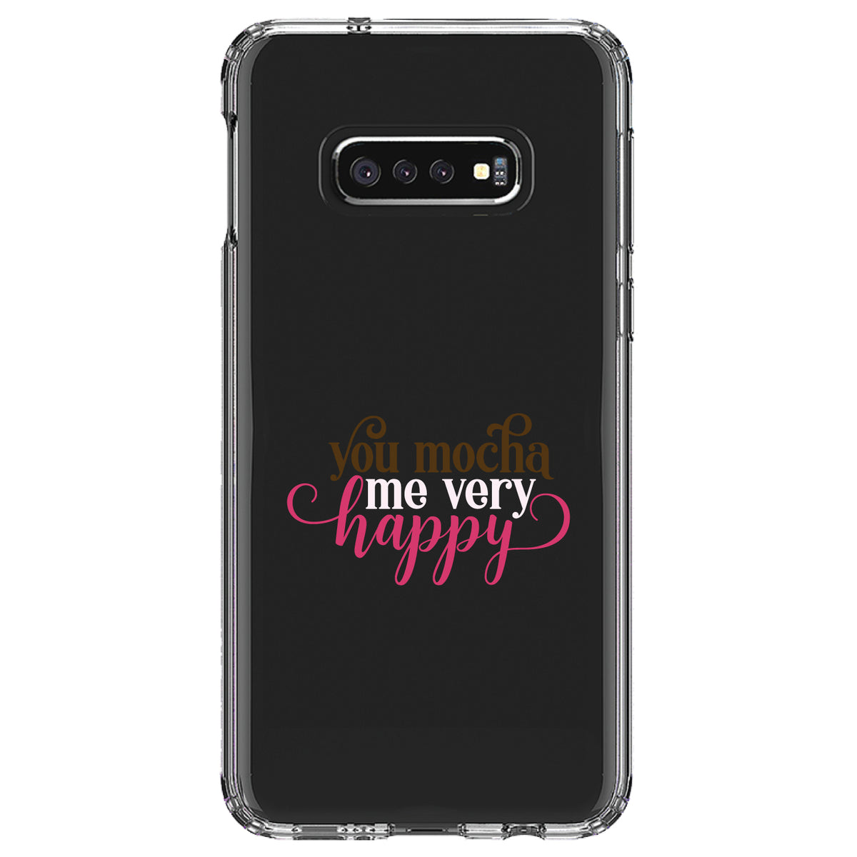 You Mocha Me Very Happy Clear Shockproof iPhone Case, view 18