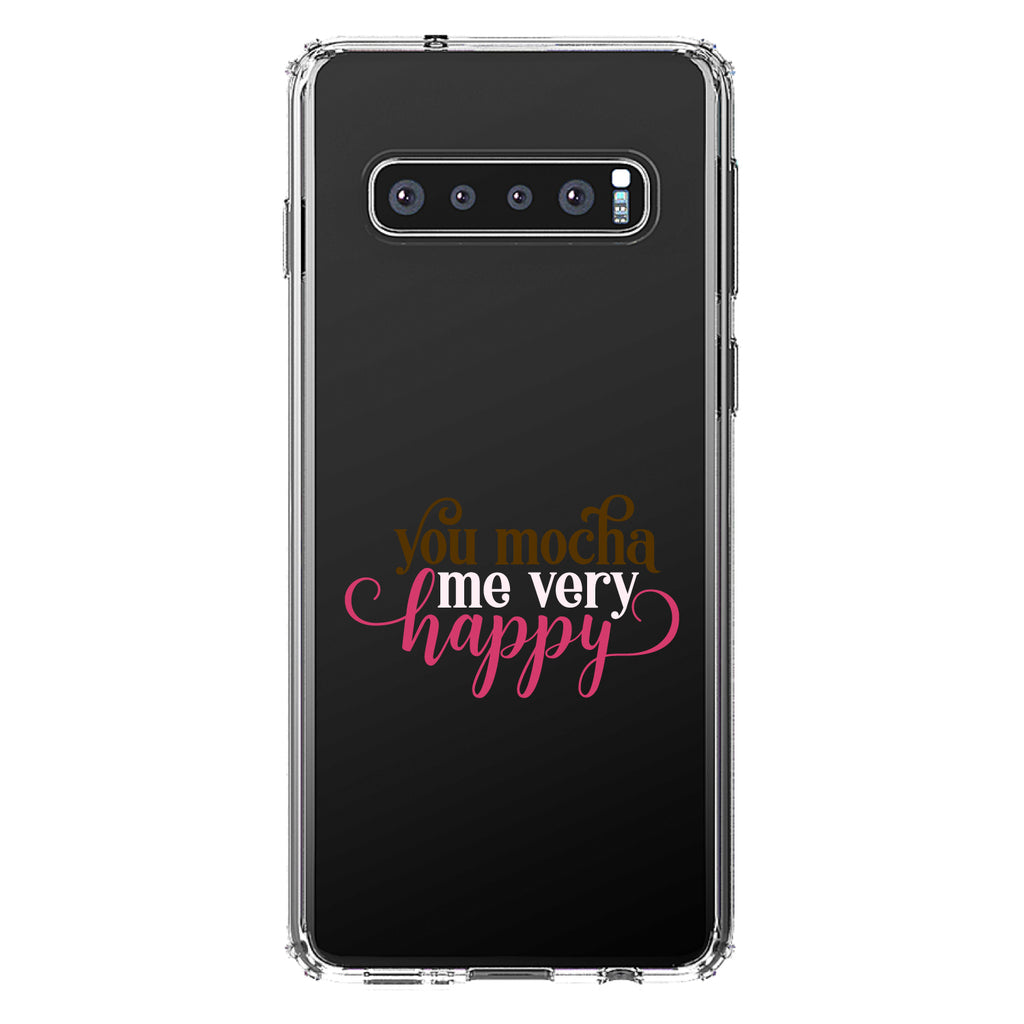 You Mocha Me Very Happy Clear Shockproof iPhone Case, view 16