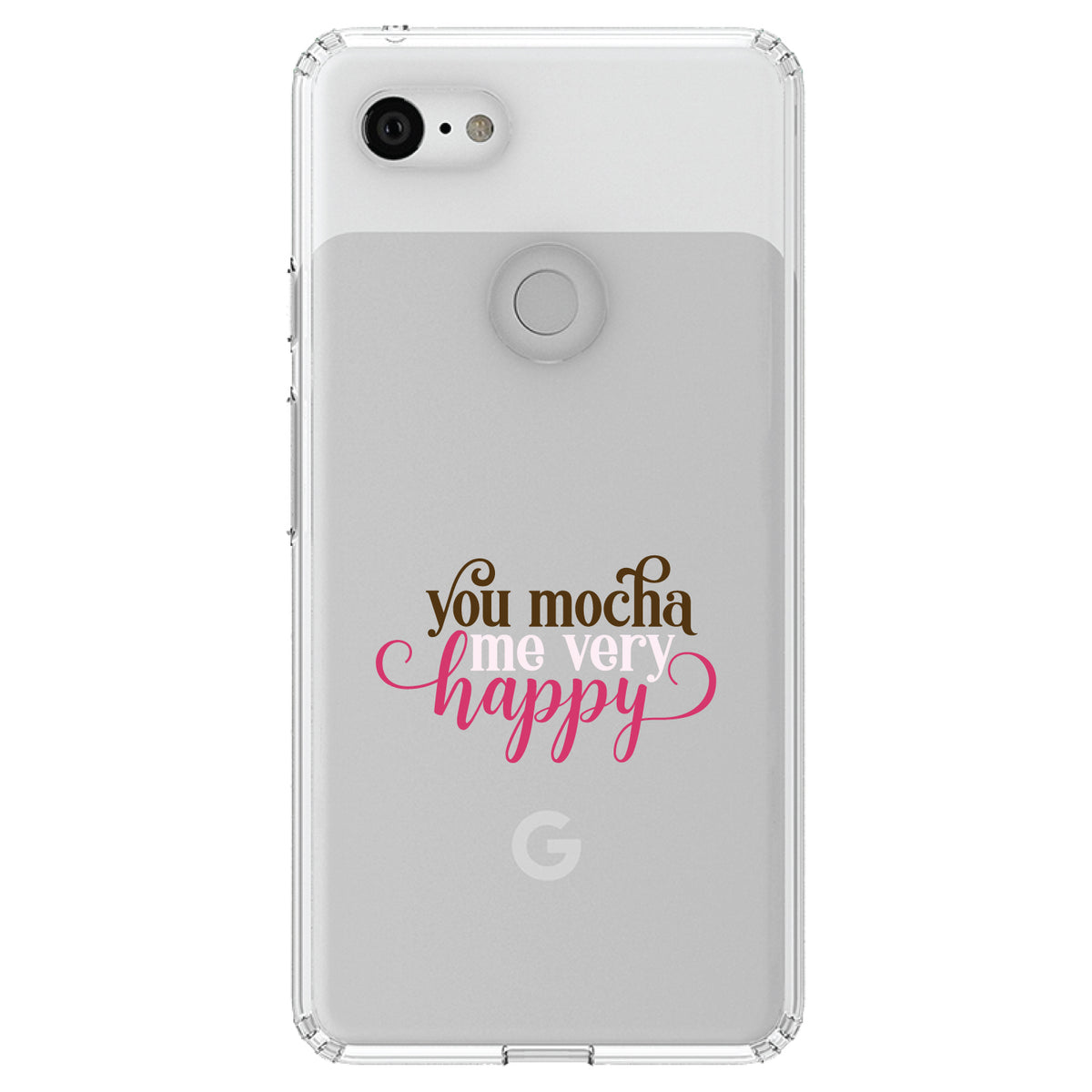 You Mocha Me Very Happy Clear Shockproof iPhone Case, view 22