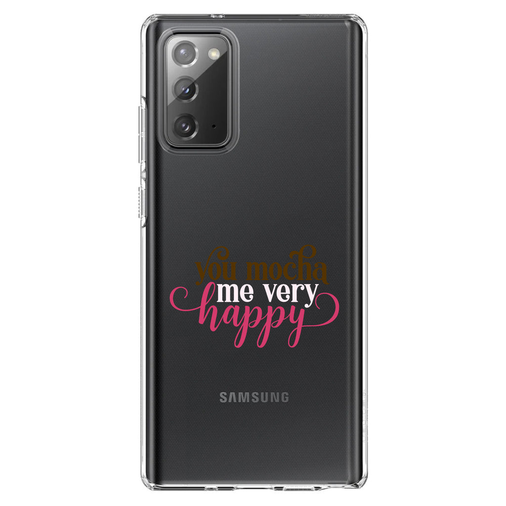 You Mocha Me Very Happy Clear Shockproof iPhone Case, view 8