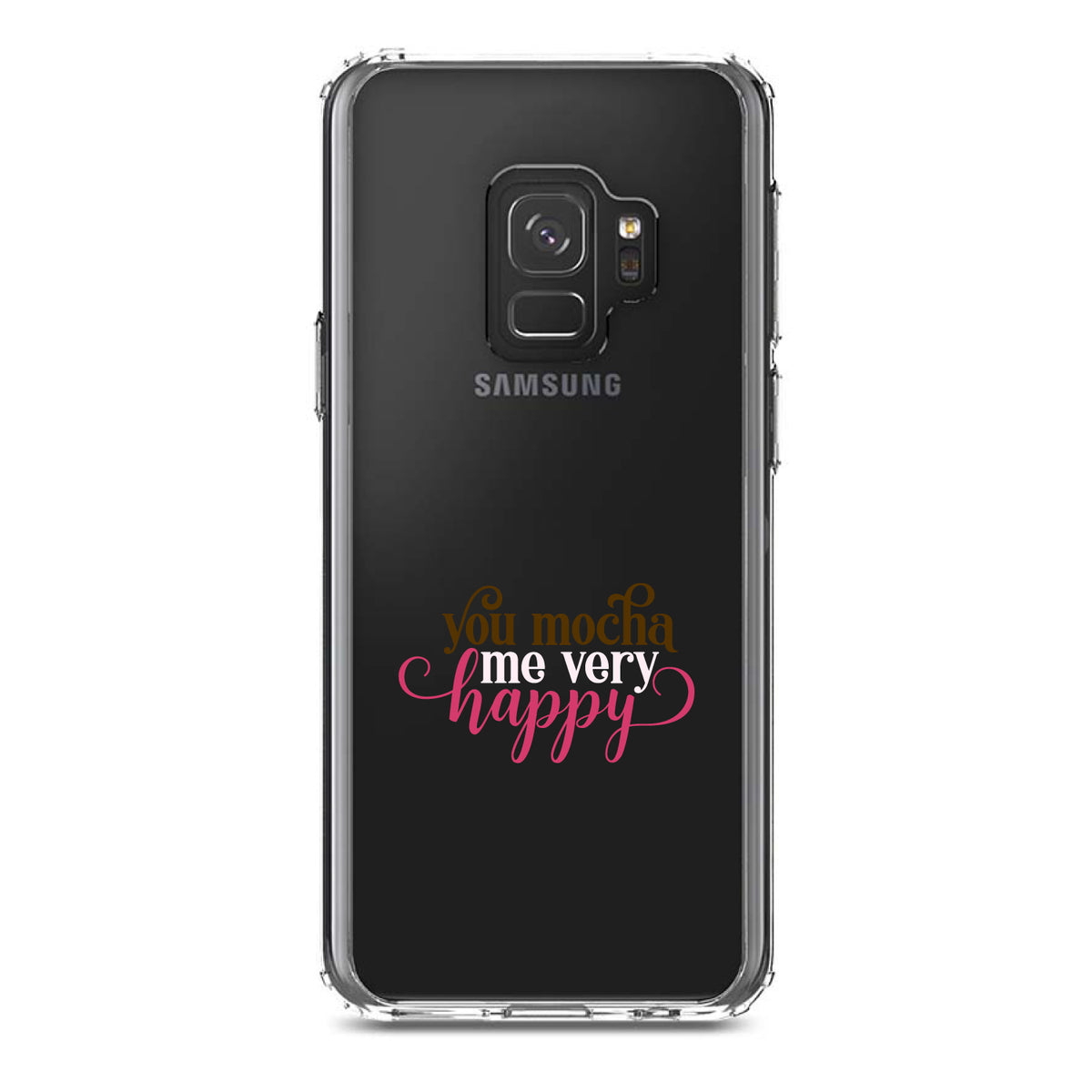 You Mocha Me Very Happy Clear Shockproof iPhone Case, view 19