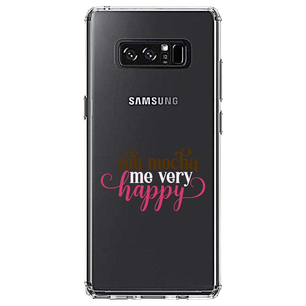 You Mocha Me Very Happy Clear Shockproof iPhone Case, view 12