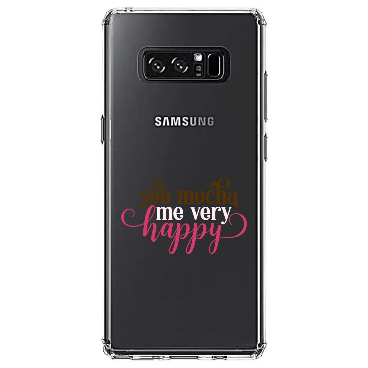 You Mocha Me Very Happy Clear Shockproof iPhone Case, view 12