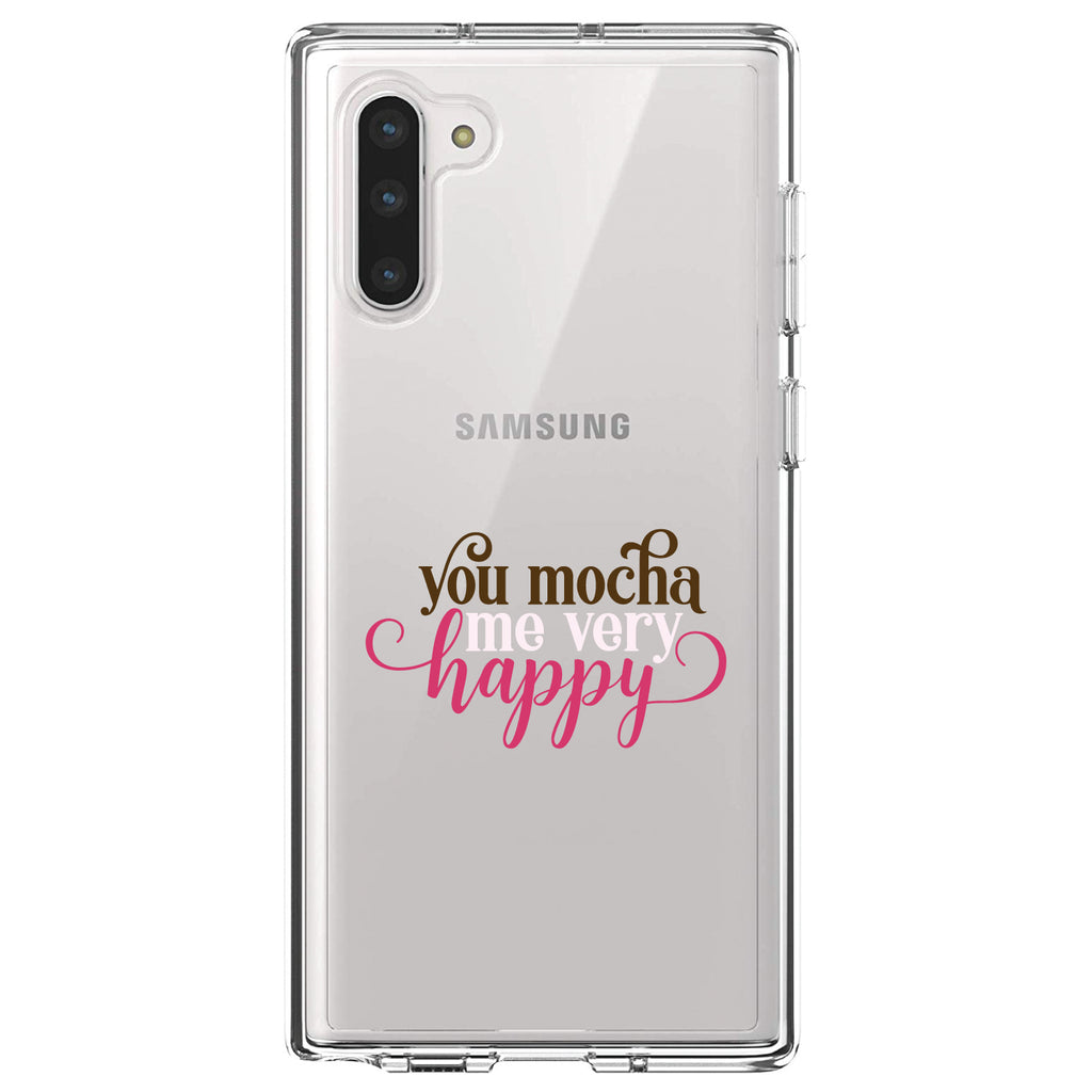 You Mocha Me Very Happy Clear Shockproof iPhone Case, view 9