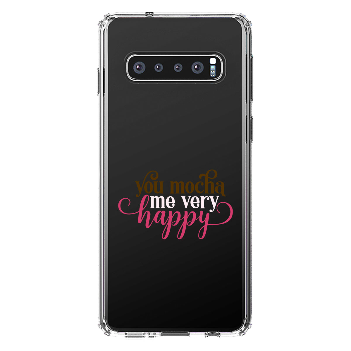 You Mocha Me Very Happy Clear Shockproof iPhone Case, view 17