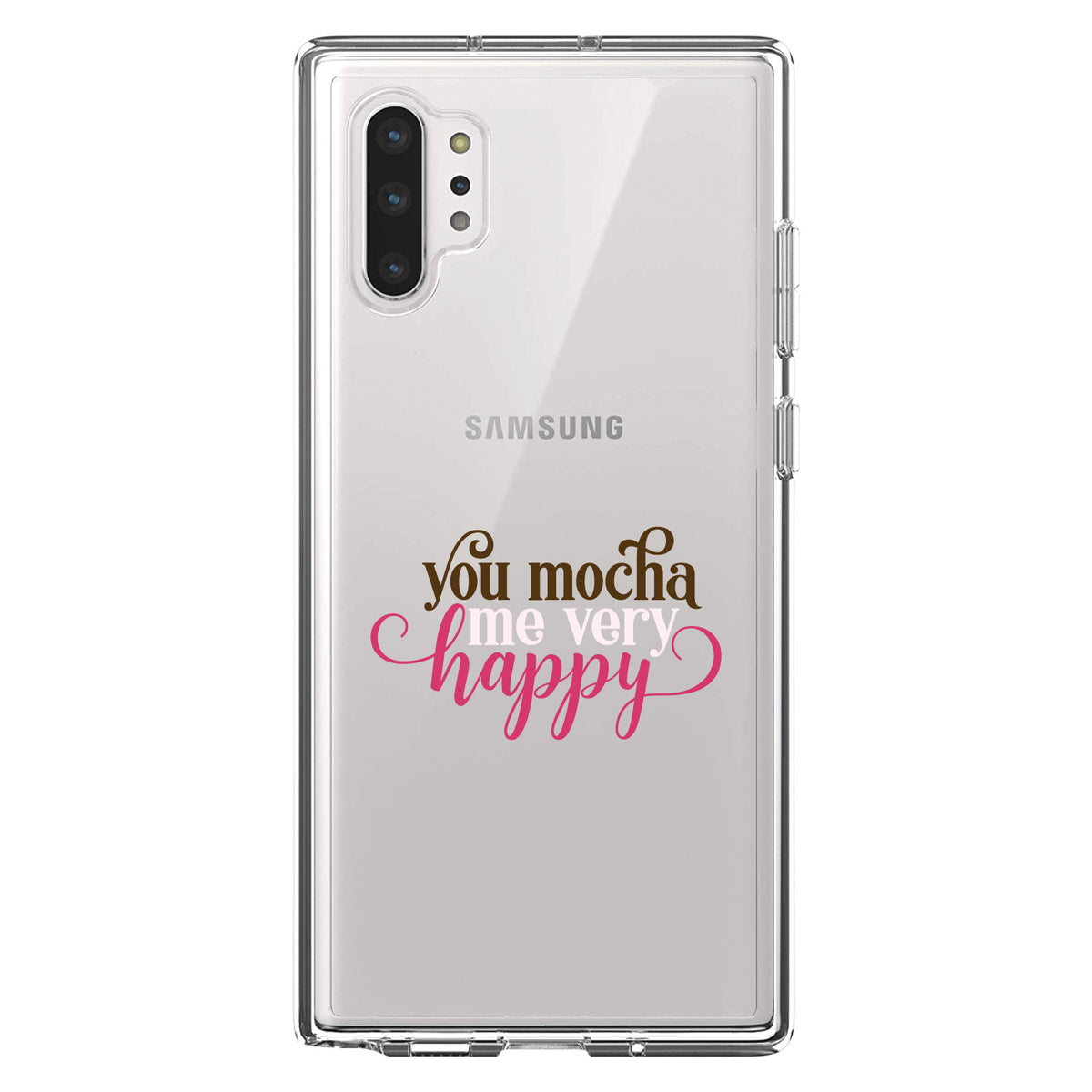 You Mocha Me Very Happy Clear Shockproof iPhone Case, view 10