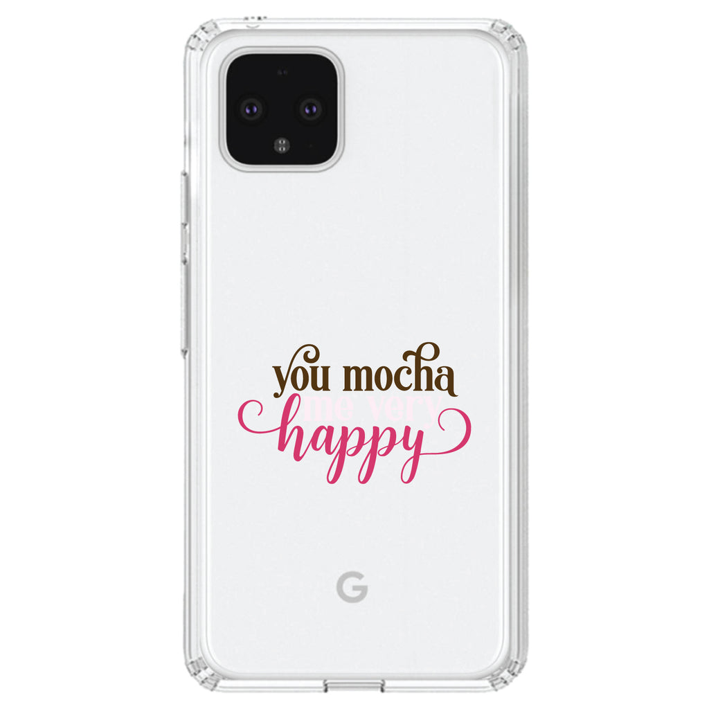 You Mocha Me Very Happy Clear Shockproof iPhone Case, view 23