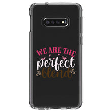 DistinctInk® Clear Shockproof Hybrid Case for Apple iPhone / Samsung Galaxy / Google Pixel - We Are the Perfect Blend - Love Coffee