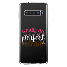 DistinctInk® Clear Shockproof Hybrid Case for Apple iPhone / Samsung Galaxy / Google Pixel - We Are the Perfect Blend - Love Coffee