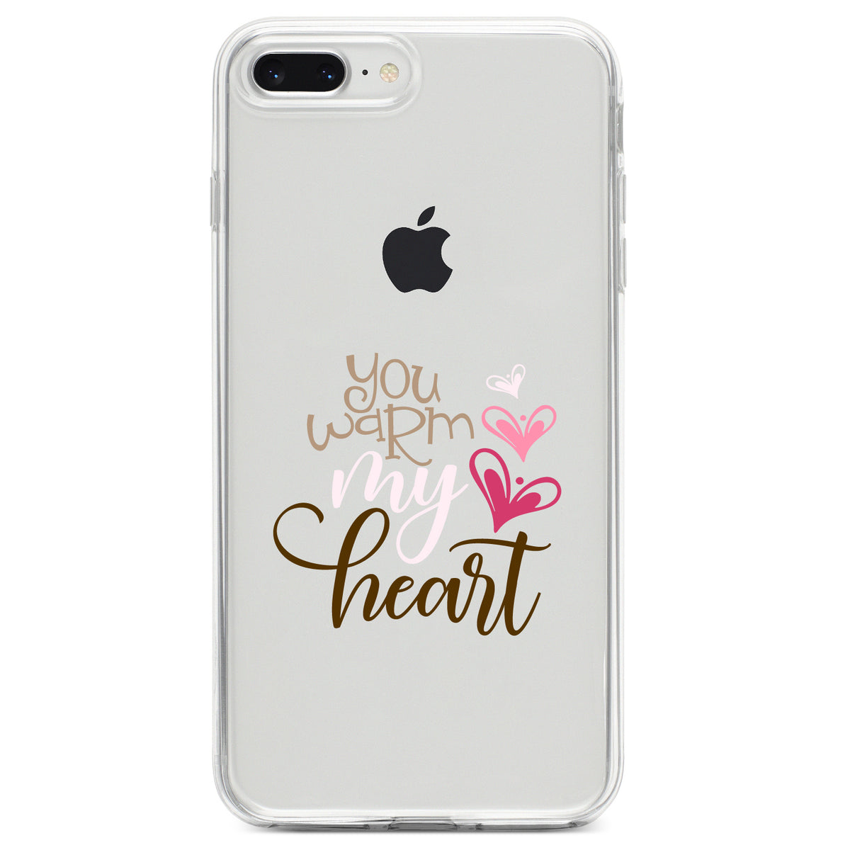 You Warm My Heart, Coffee Clear Shockproof iPhone Case, view 6