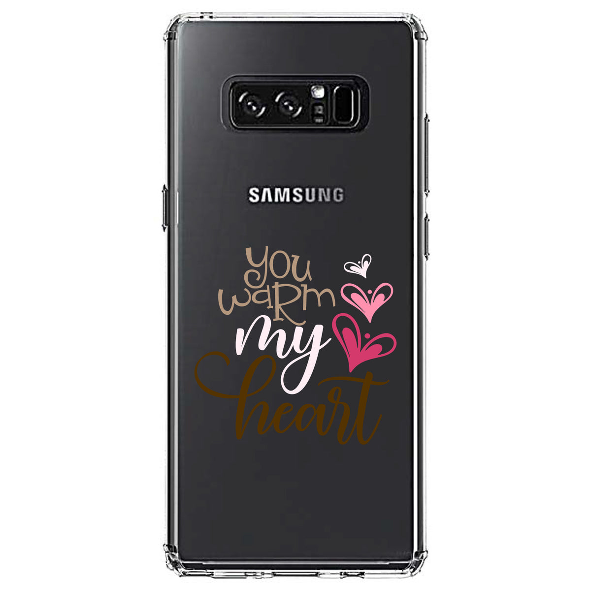 You Warm My Heart, Coffee Clear Shockproof iPhone Case, view 12