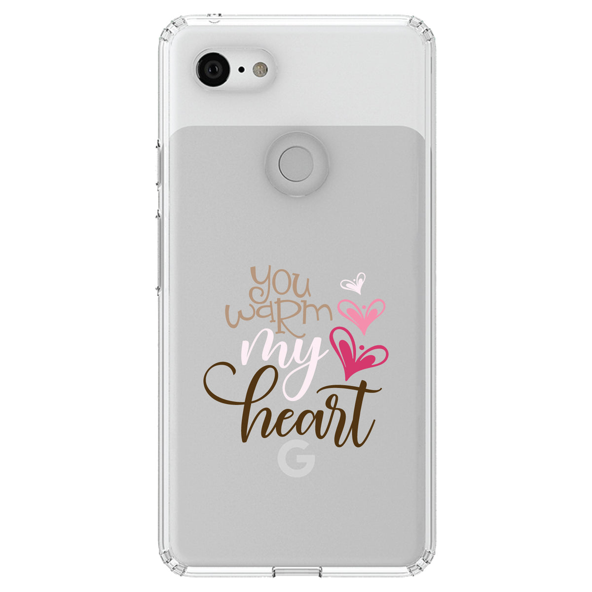 You Warm My Heart, Coffee Clear Shockproof iPhone Case, view 22