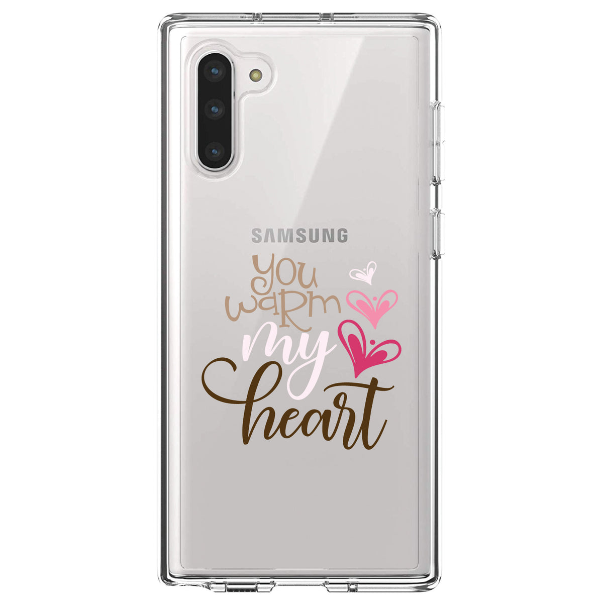 You Warm My Heart, Coffee Clear Shockproof iPhone Case, view 9
