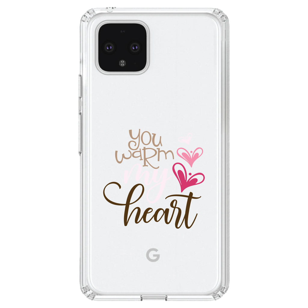 You Warm My Heart, Coffee Clear Shockproof iPhone Case, view 24