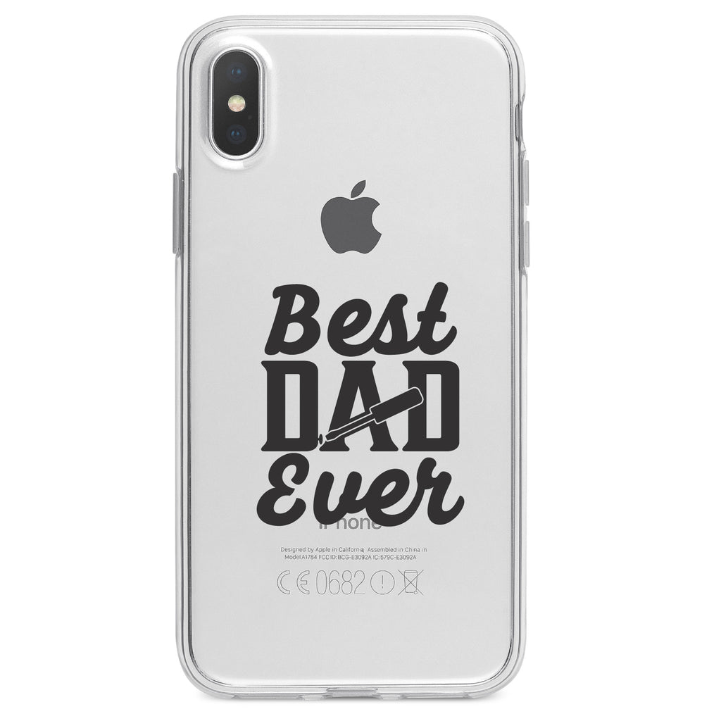 Bed Dad Ever, Screwdriver Clear Shockproof iPhone Case, view 4