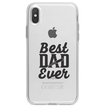 DistinctInk® Clear Shockproof Hybrid Case for Apple iPhone / Samsung Galaxy / Google Pixel - Bed Dad Ever - Screwdriver