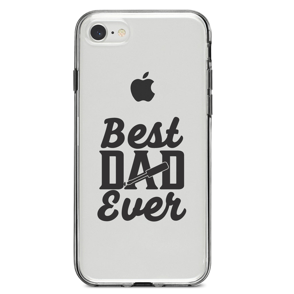 Bed Dad Ever, Screwdriver Clear Shockproof iPhone Case, view 5