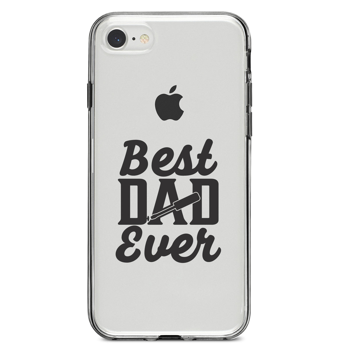 Bed Dad Ever, Screwdriver Clear Shockproof iPhone Case, view 5