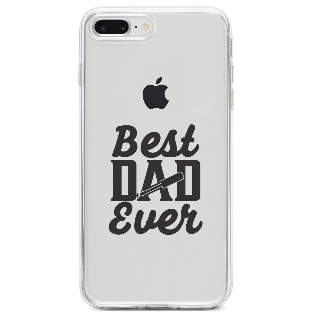 Bed Dad Ever, Screwdriver Clear Shockproof iPhone Case, view 6