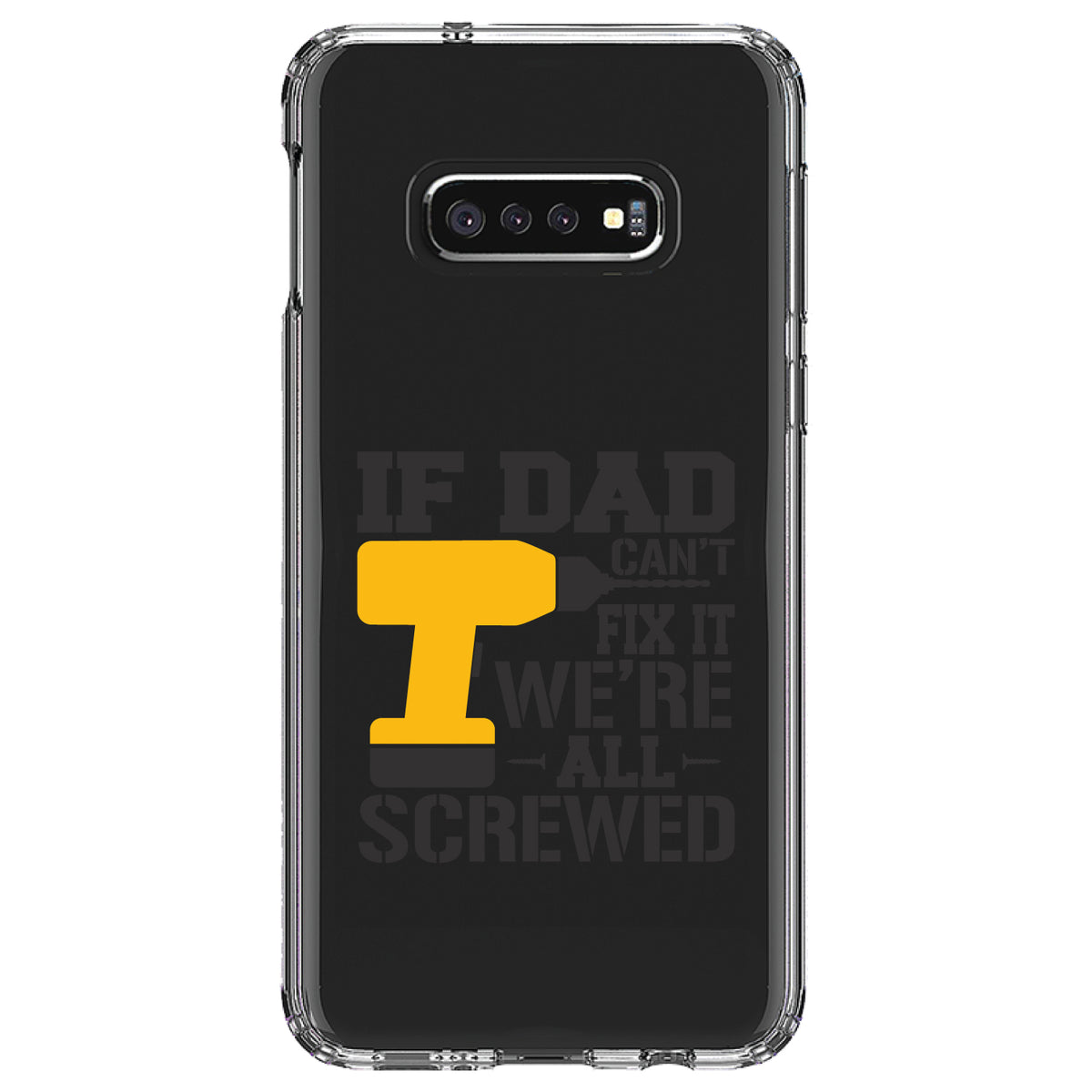 If Dad Can't Fix It, We're All Screwed Clear Shockproof iPhone Case, view 18