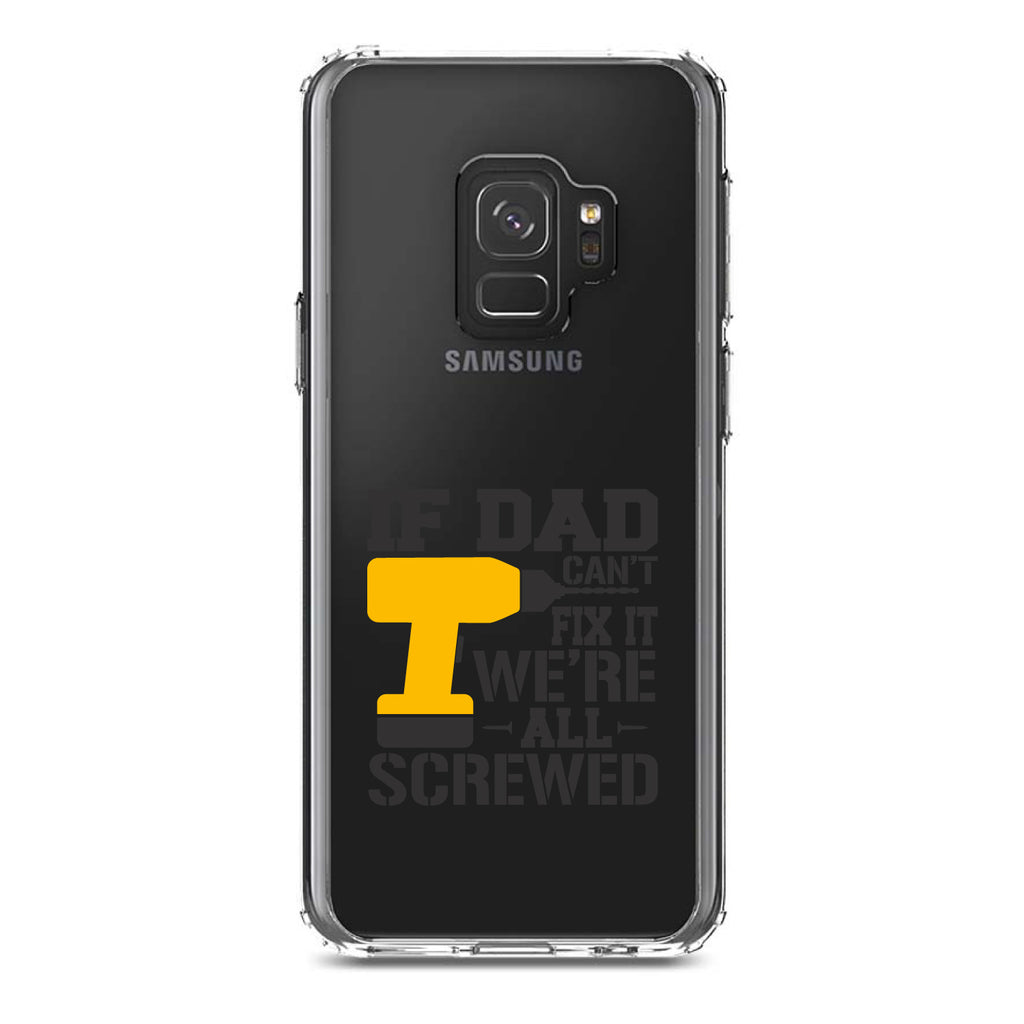If Dad Can't Fix It, We're All Screwed Clear Shockproof iPhone Case, view 19