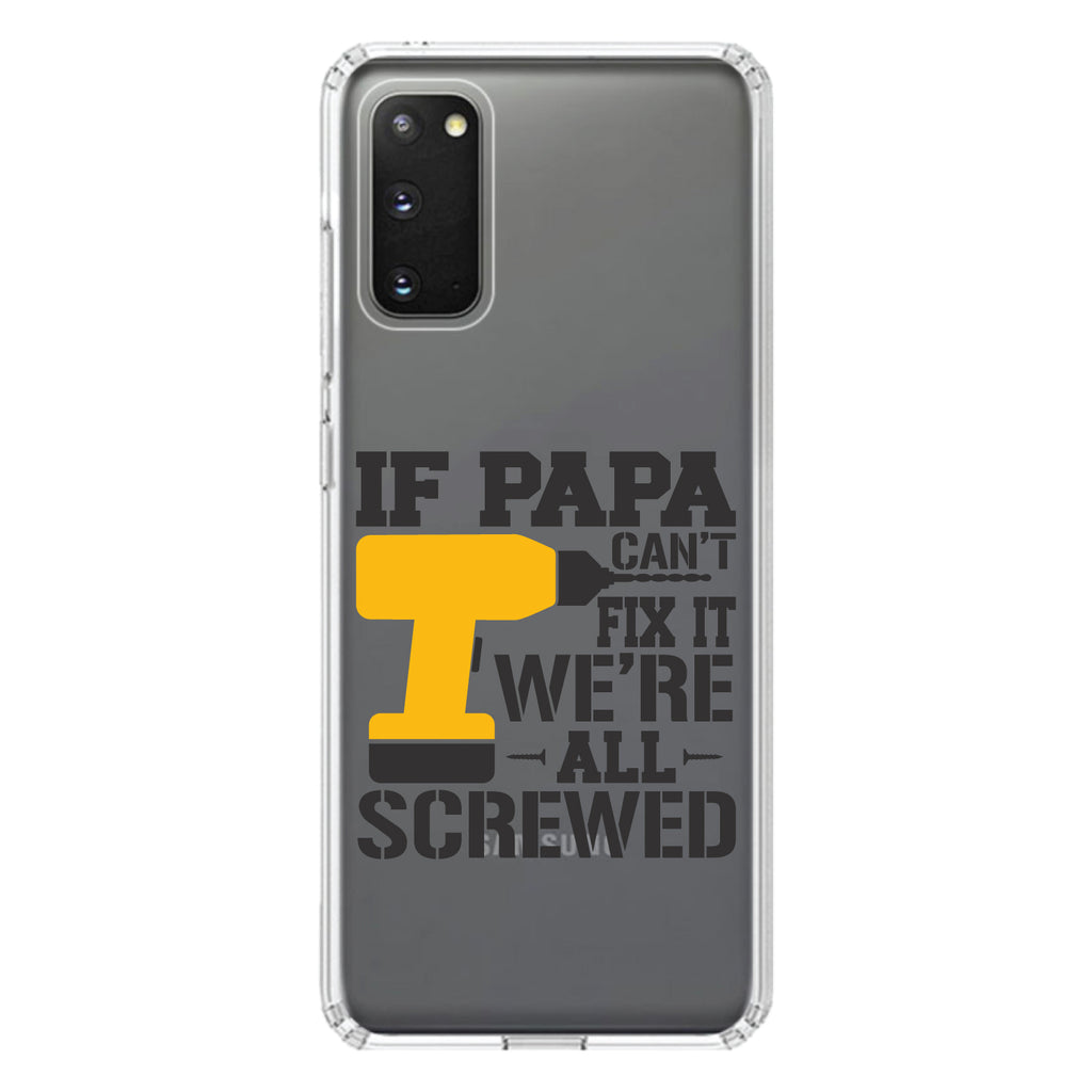 If Papa Can't Fix It, We're All Screwed Clear Shockproof iPhone Case, view 15