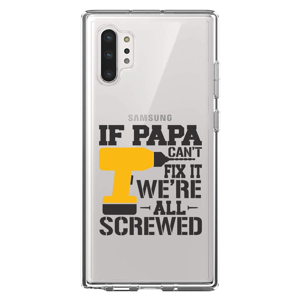 If Papa Can't Fix It, We're All Screwed Clear Shockproof iPhone Case, view 10
