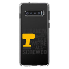 DistinctInk® Clear Shockproof Hybrid Case for Apple iPhone / Samsung Galaxy / Google Pixel - If Grandpa Can't Fix It, We're All Screwed
