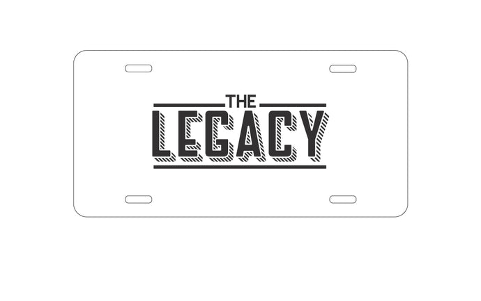 DistinctInk Custom Aluminum Decorative Vanity Front License Plate - The Legacy