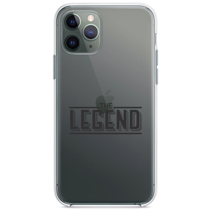 DistinctInk® Clear Shockproof Hybrid Case for Apple iPhone / Samsung Galaxy / Google Pixel - The Legend