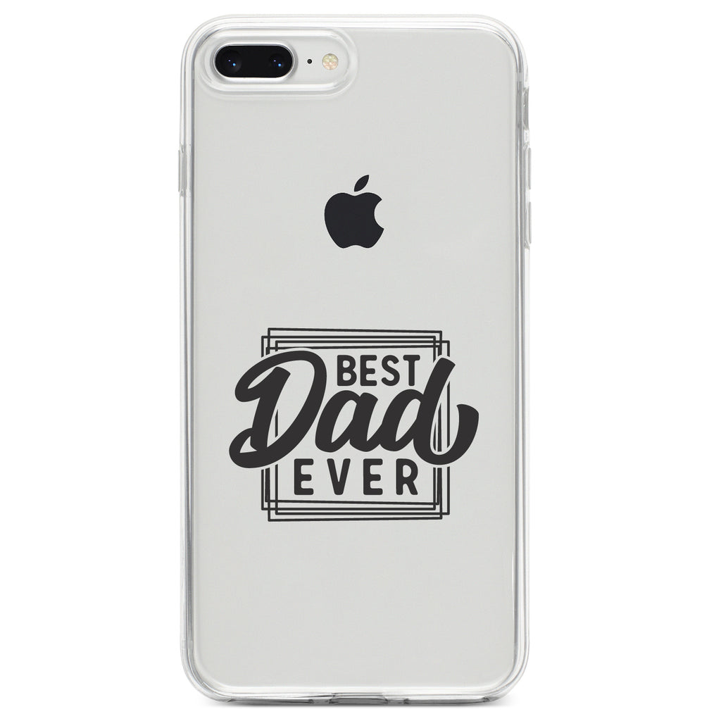 Bed Dad Ever Word Art Clear Shockproof iPhone Case, view 6