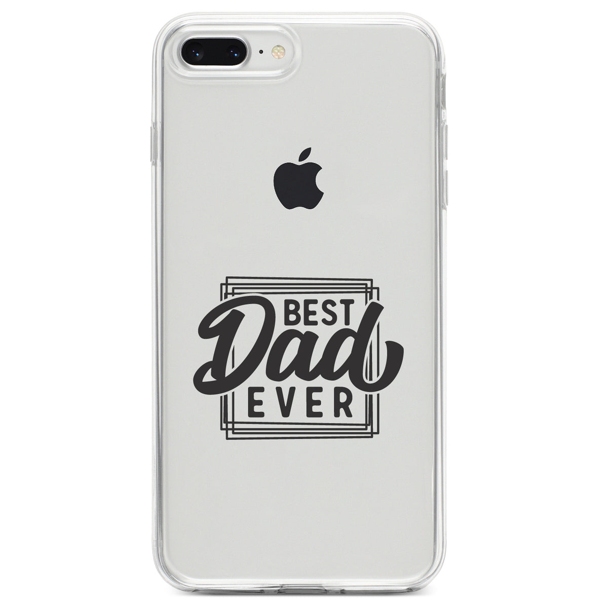Bed Dad Ever Word Art Clear Shockproof iPhone Case, view 6