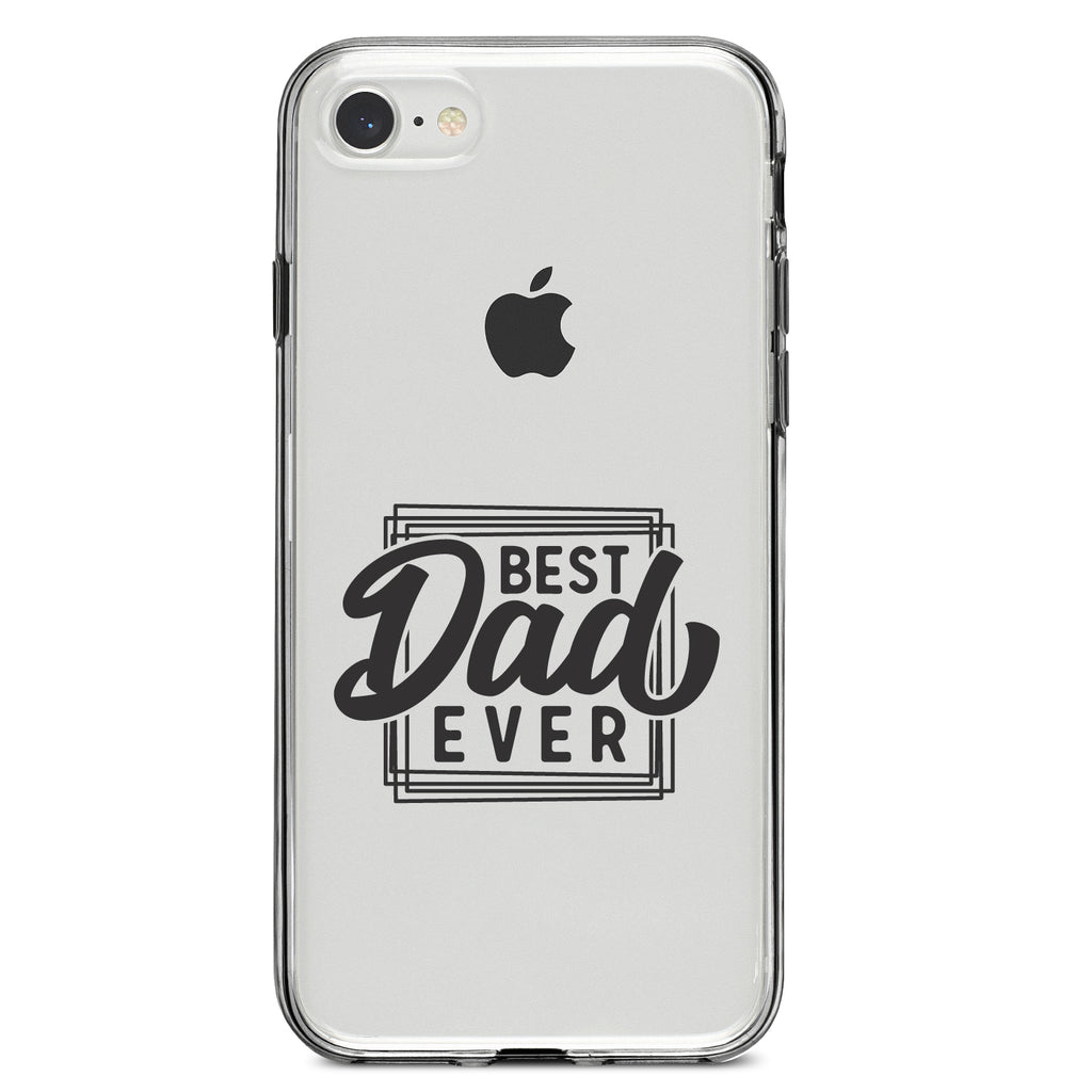 Bed Dad Ever Word Art Clear Shockproof iPhone Case, view 5