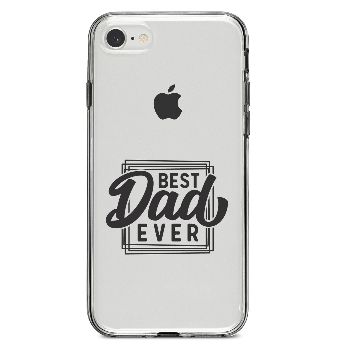 Bed Dad Ever Word Art Clear Shockproof iPhone Case, view 5
