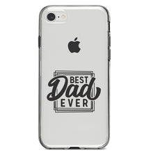 DistinctInk® Clear Shockproof Hybrid Case for Apple iPhone / Samsung Galaxy / Google Pixel - Bed Dad Ever Word Art