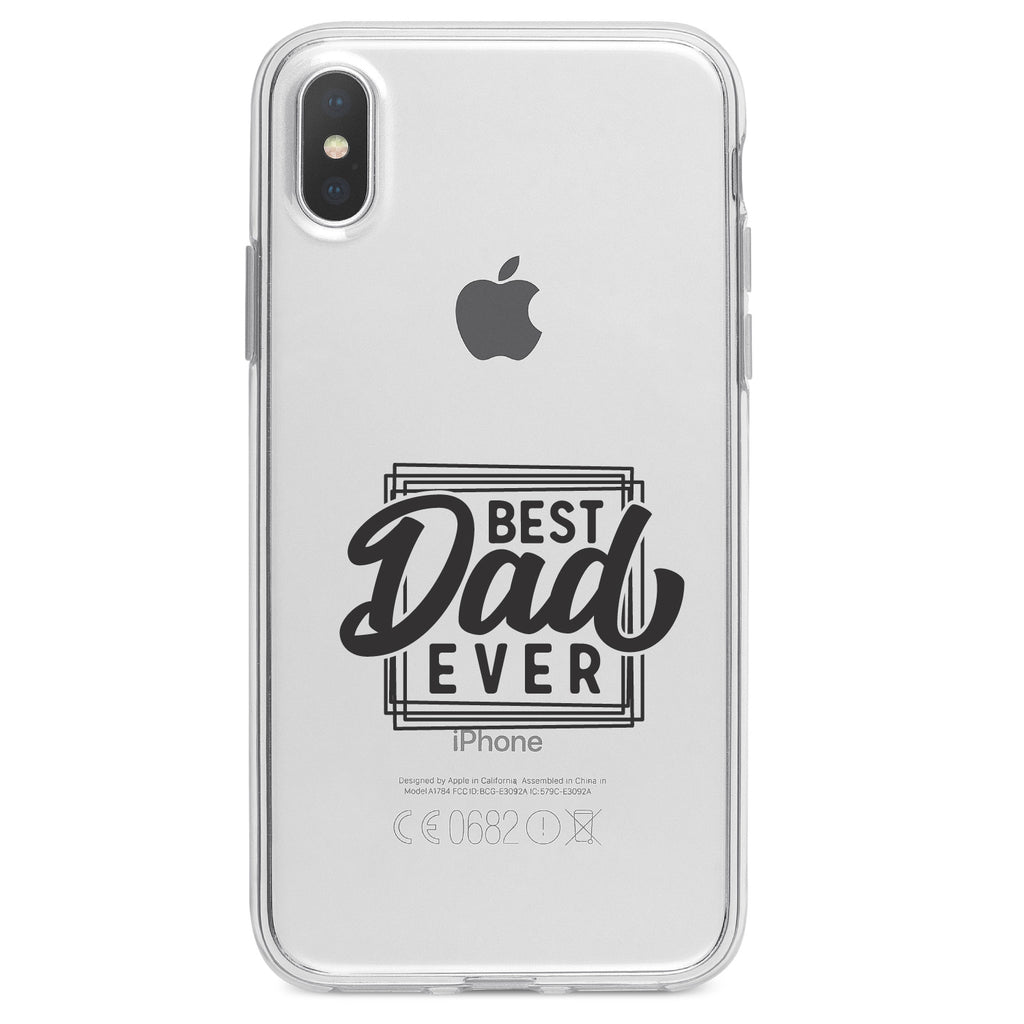 Bed Dad Ever Word Art Clear Shockproof iPhone Case, view 4
