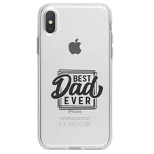 DistinctInk® Clear Shockproof Hybrid Case for Apple iPhone / Samsung Galaxy / Google Pixel - Bed Dad Ever Word Art