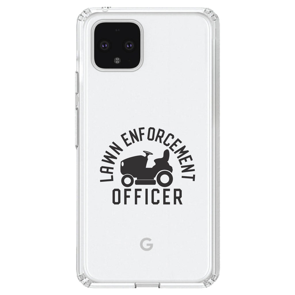 Lawn Enforcement Officer, Lawnmower Clear Shockproof iPhone Case, view 24