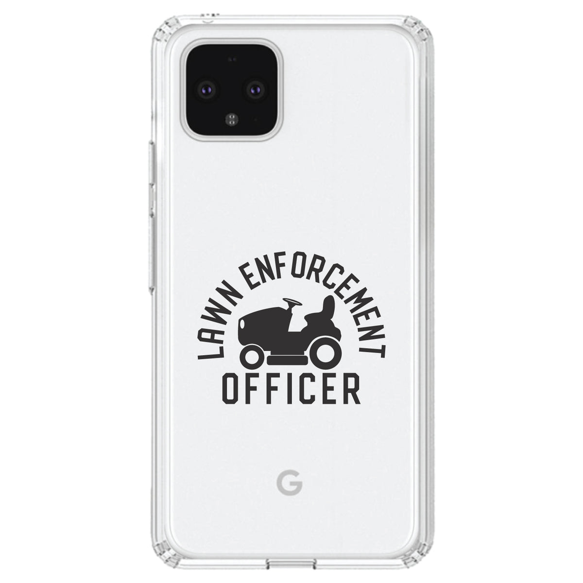 Lawn Enforcement Officer, Lawnmower Clear Shockproof iPhone Case, view 24