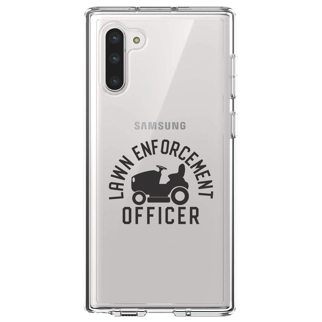 Lawn Enforcement Officer, Lawnmower Clear Shockproof iPhone Case, view 9