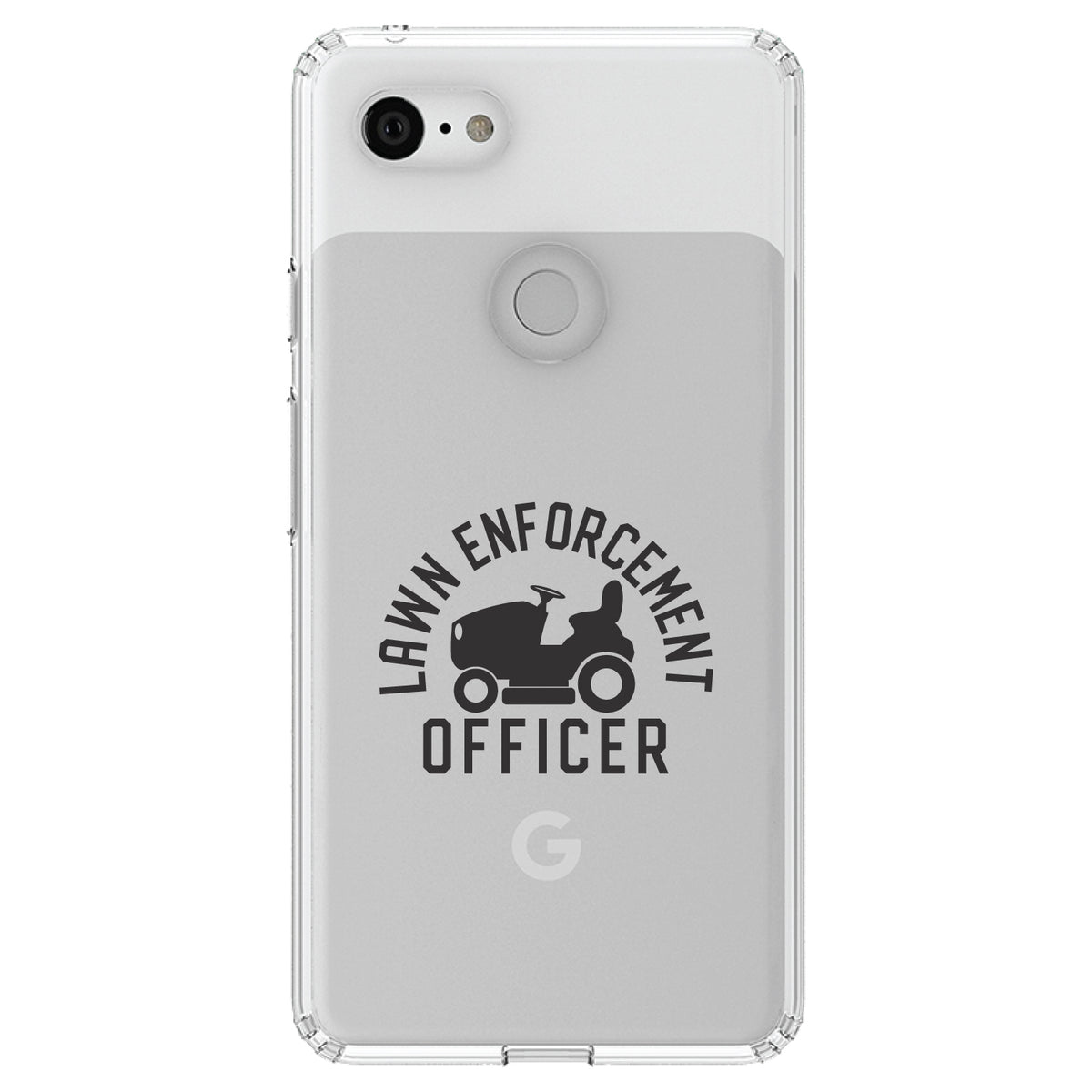 Lawn Enforcement Officer, Lawnmower Clear Shockproof iPhone Case, view 21