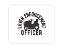 DistinctInk Custom Foam Rubber Mouse Pad - 1/4" Thick - Lawn Enforcement Officer, Lawnmower
