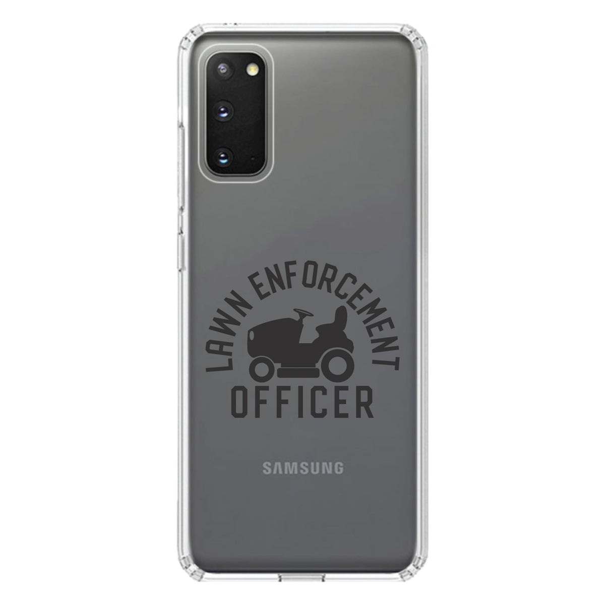 Lawn Enforcement Officer, Lawnmower Clear Shockproof iPhone Case, view 14