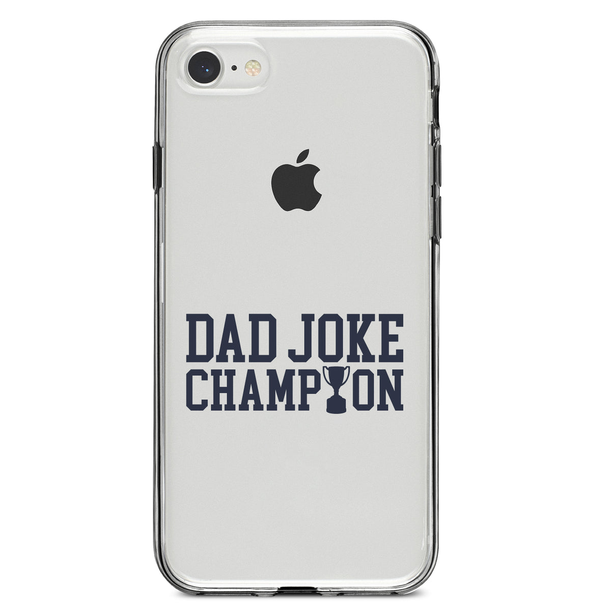 Dad Joke Champion Trophy Clear Shockproof iPhone Case, view 5
