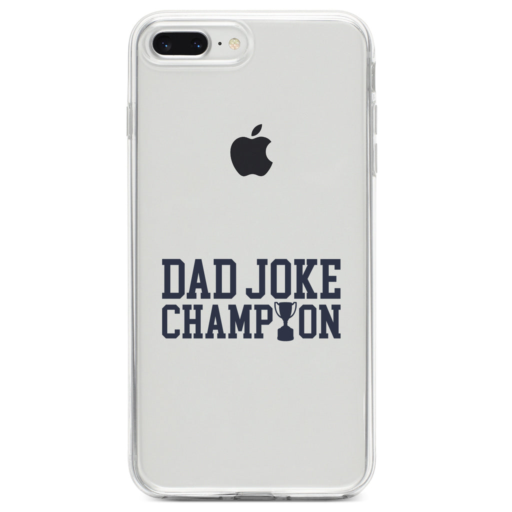 Dad Joke Champion Trophy Clear Shockproof iPhone Case, view 6